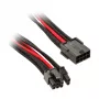 SilverStone PCIe-8-Pin to PCIe-6+2-Pin kabelis, 250mm - melns/sarkans