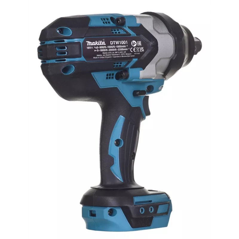 Makita DTW1001Z motorizētais skrūvgriezis/triecienskrūvgriezis 1800 RPM Melns, Zils, Pelēks