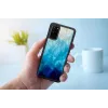 Aizsargājošs tālruņa maciņš iKins Samsung Galaxy S20 — ezera zilā un melnā apdarē