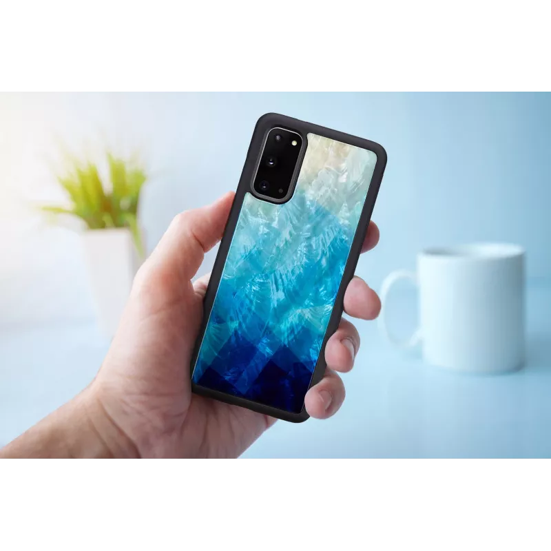 Aizsargājošs tālruņa maciņš iKins Samsung Galaxy S20 — ezera zilā un melnā apdarē