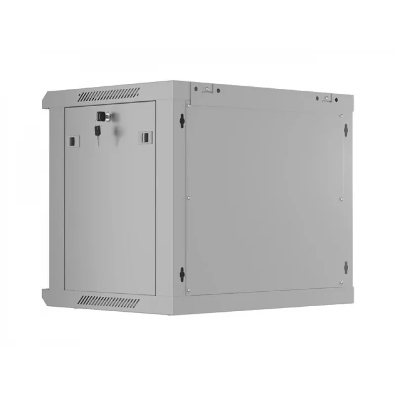 19 inch 9U 600x450 pelēks sienas montāžas skapis, perforēts