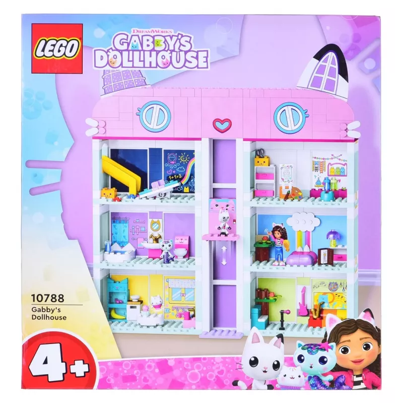 Konstrukciju rotaļlieta LEGO Gabby's Dollhouse komplekts 10788 — 498 gabali, 3 minifigūras, no 4 gadu vecuma