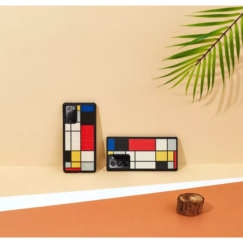 Telefona maciņš Man and Wood Galaxy Note 20 Ultra Wood Melns — koka aizsargājošs aizmugurējais vāciņš