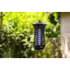Electric insecticide lamp NOVEEN IKN18 IPX4 — 18 W UVA tube, 100 m² coverage, 1700–1800 V, indoor/outdoor, hangable, metal, Melns
