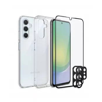 Rūdīta stikla ekrāna aizsargu komplekts PanzerGlass SAFE. 3-in-1 Samsung Galaxy A56 5G (SA68342)