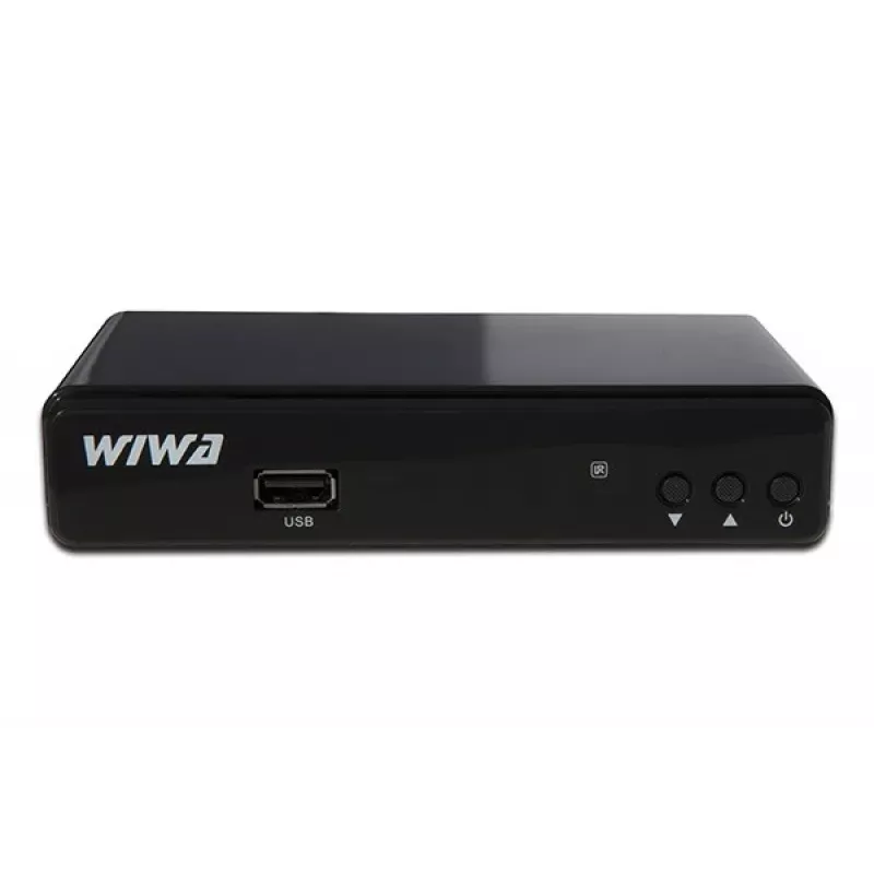 Set-top uztvērējs WIWA 2_275294 H.265 DVB-T/DVB-T2 HD, 1 uztvērējs, 470–860 MHz, HDMI 1.3, USB 2.0, SCART, melns
