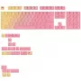 Taustiņu uzlikas GLORIOUS GPBT Gradient Grapefruit ANSI izkārtojums PBT krāsojuma sublimācijas taustiņu uzliku komplekts