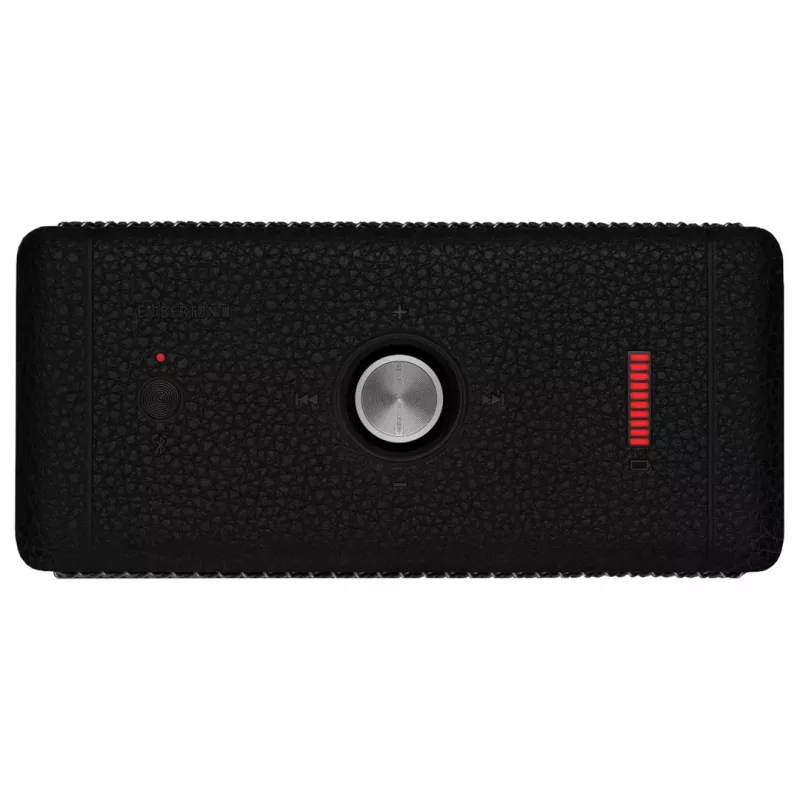 Portatīvs Bluetooth skaļrunis Marshall Emberton II Melns Steel — kompakts dizains, bezvadu audio