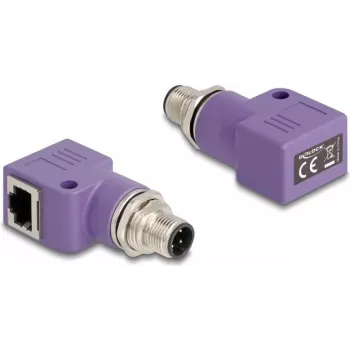DeLOCK 60679 kabeļu savienotāja adapteris M12 RJ45 violets