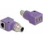DeLOCK 60679 kabeļu savienotāja adapteris M12 RJ45 violets