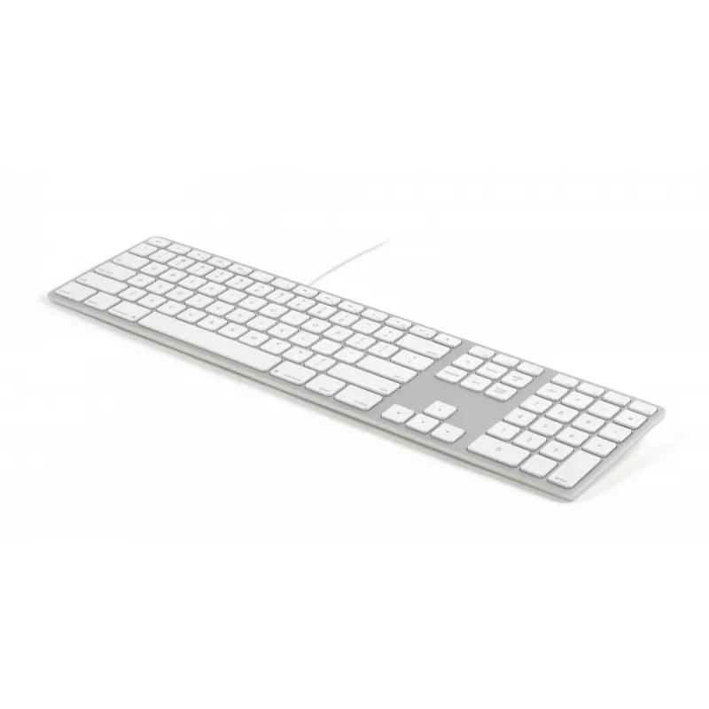 Matias FK318B-UK tastatūra alumīnija Mac centrmezgls 2xUSB kosmosa pelēkā — mehāniska Mac saderīga tastatūra ar integrētu USB centrmezglu