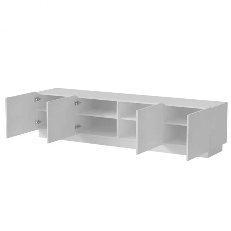 TV skapītis cama meble LIVERTI 2000x420x480 mm, balts, skaidu plātnes virsma