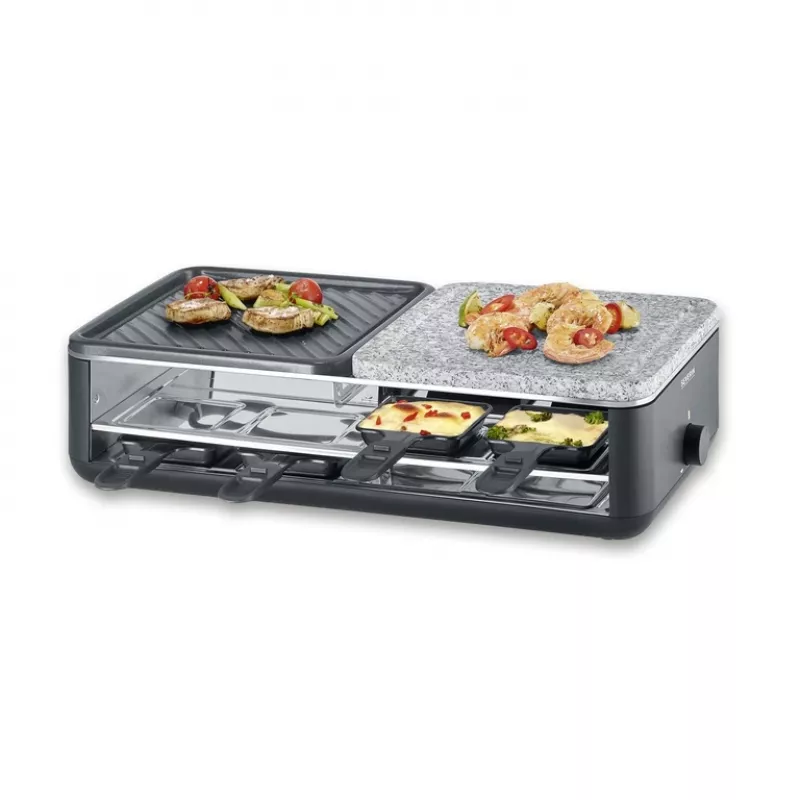 Raclette grils Severin RG 2366 8 personām 1300 W melns
