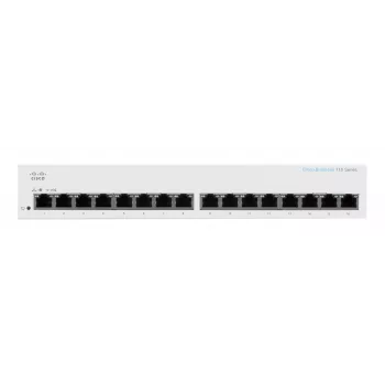 Slēdzis, Cisco CBS110 Nepārvaldāms L2 Gigabit Ethernet 16x RJ-45 (10/100/1000), 1U, 32 Gbps