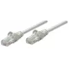 Intellinet tīkla ielāpu vads, Cat6, 0,5m, pelēks, CCA, U/UTP, PVC, RJ45, apzeltīti kontakti, bez aizķeršanās, ar aizsargapvalku, mūža garantija