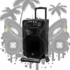 Pārnēsājams karaoke skaļrunis MANTA SPK5021PRO 20W, 12 collu zemfrekvences skaļrunis, 80W RMS, Bluetooth, baterija līdz 5h, SD/USB, mikrofona un ģitāras ieejas