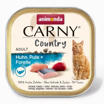 ANIMONDA Carny Country Chicken, Turkey + Trout - mitrā kaķu barība - 100 g