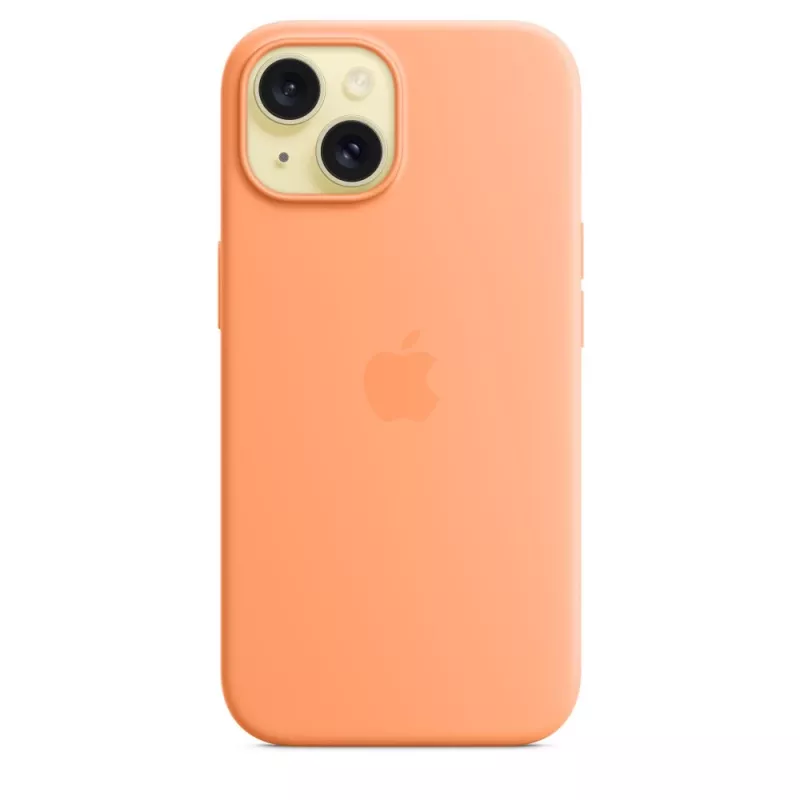 Apple iPhone 15 Silikona maciņš ar MagSafe - oranža Sorbet
