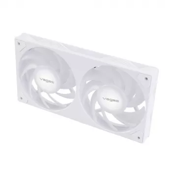 Akasa VEGAS A24 12 cm balts ventilators ar lodīšu gultni