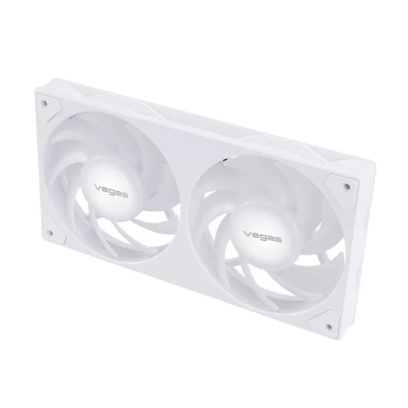 Akasa VEGAS A24 12 cm balts ventilators ar lodīšu gultni