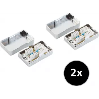 Tīkla paplašinātājs ShiverPeaks 75001-SET2 Cat. 6, 2 gab. — Ethernet kabeļu komplekts, Cat6 veiktspēja