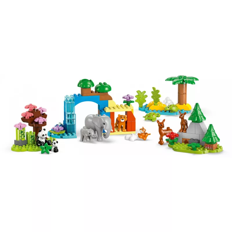 Rotaļlietu komplekts LEGO DUPLO Town Wild Animal Families 3-in-1 10446 — 92 gabali, 2+, 200×220×340 mm