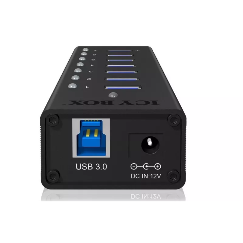 ICY BOX IB-AC618 USB 3.2 Gen 1 (3.1 Gen 1) Type-B 5000 Mbit/s Melna