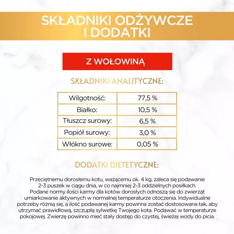 GOURMET Gold Liellopu gaļa - mitrā kaķu barība - 85g