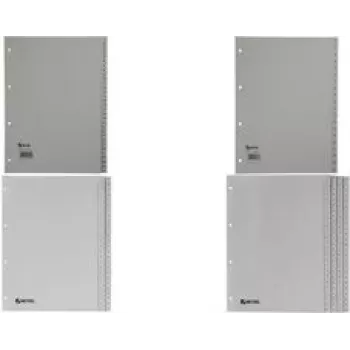 Rexel PP sadalītāji, pelēki, ciparu, Pelēks, 226 mm, 297 mm, 225 mm, 298 mm, 4 mm