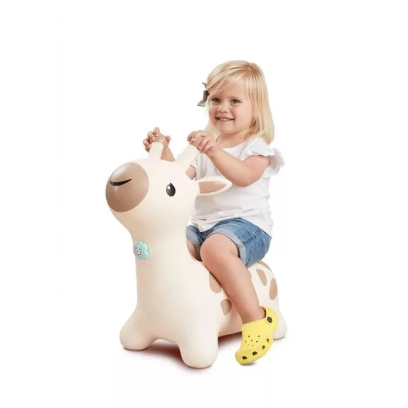 Piepūšamais gumijas lēkātājs B-kids Giraffe modelis 116315223 — mīksts, krāsains zīdaiņu rotaļu lēkātājs