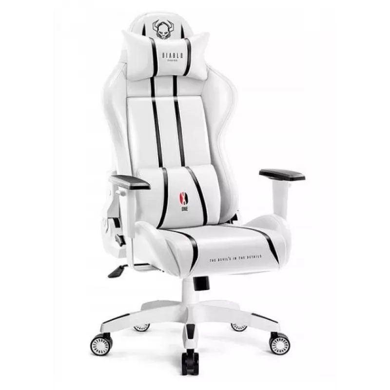 Diablo X-ONE 2.0 Normal spēļu krēsls balts un melns