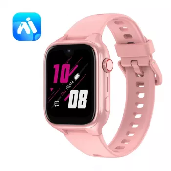 Viedpulkstenis Stelio Junior Pro AI 4G ST-SWJ102-PK — bērnu 4G pulkstenis, rozā