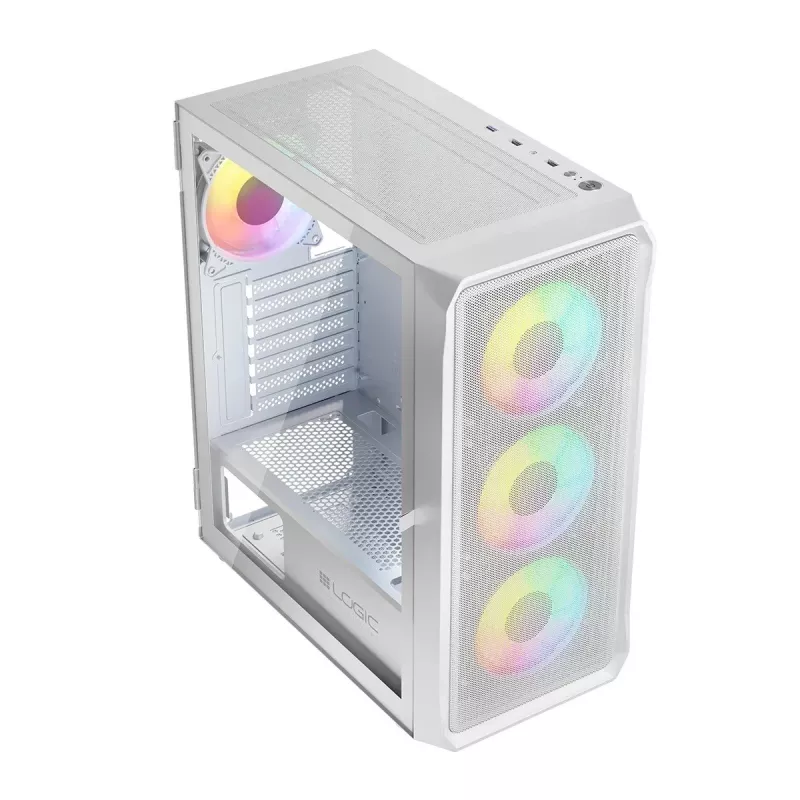 Logic PORTOS ARGB MINIDI USB 3.0 korpuss balts