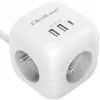 Power Cube QOLTEC 52547 strāvas sadalītājs 3× maiņstrāvas kontaktligzdas, 2× USB-A, 1× USB-C PD 20W