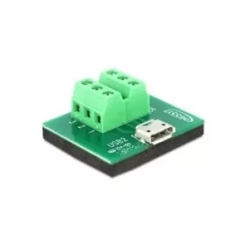 Kabeļa saskarnes pārveidotājs DeLOCK 65517 Micro USB 6p melns zaļš