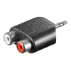 Goobay | RCA adapteris. AUX ligzda 3,5 mm vīrišķā uz 2 stereo sievišķajām | 11604