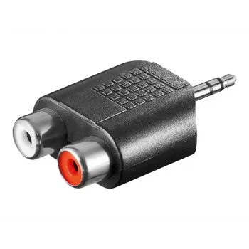 Goobay | RCA adapteris. AUX ligzda 3,5 mm vīrišķā uz 2 stereo sievišķajām | 11604