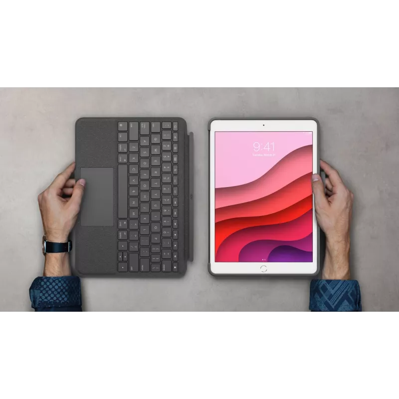 Klaviatūras maciņš Logitech Combo Touch iPad 7., 8., 9. paaudzei