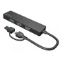 USB centrmezgls NATEC Mayfly USB 3.2 Gen 1 Type-A Type-C 5000 Mbit/s Melns