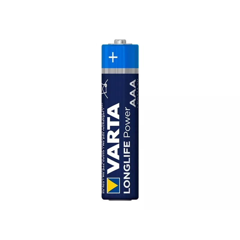 Vienreizējās lietošanas sārma baterijas AAA Varta Longlife Power 1.5V, 40 gab. iepakojumā