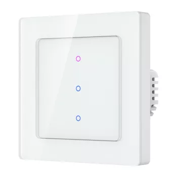 Avatto TS20-EU-W3 WiFi skārienjūtīgs gaismas slēdzis, 3 kanālu, AC 100-240V, 10 A, Tuya/Smart Life