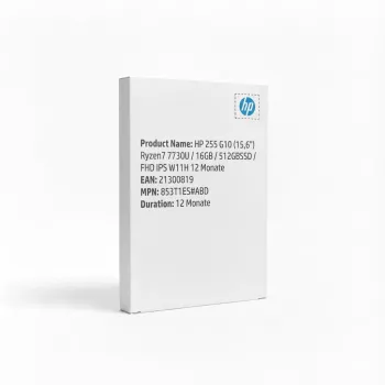 HP 255 G10 (15,6) Ryzen7 7730U/16GB/512GBSSD/FHD IPS W11H 12 mēneši — tastatūras izkārtojums var būt vācu