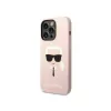 Karl Lagerfeld KLHMP14XSLKHLP iPhone 14 Pro Max 6.7 cietais maciņš gaiši rozā / gaiši rozā Silikona Karl inchs Head Magsafe