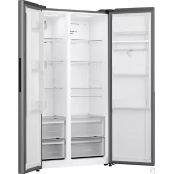 Gorenje HZF55082 NRS917E41XWD G400, brīvstāvošs, amerikāņu durvis, pelēks, 2 durvis, skārienjūtīgs, LED
