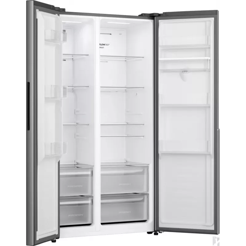 Gorenje HZF55082 NRS917E41XWD G400, brīvstāvošs, amerikāņu durvis, pelēks, 2 durvis, skārienjūtīgs, LED