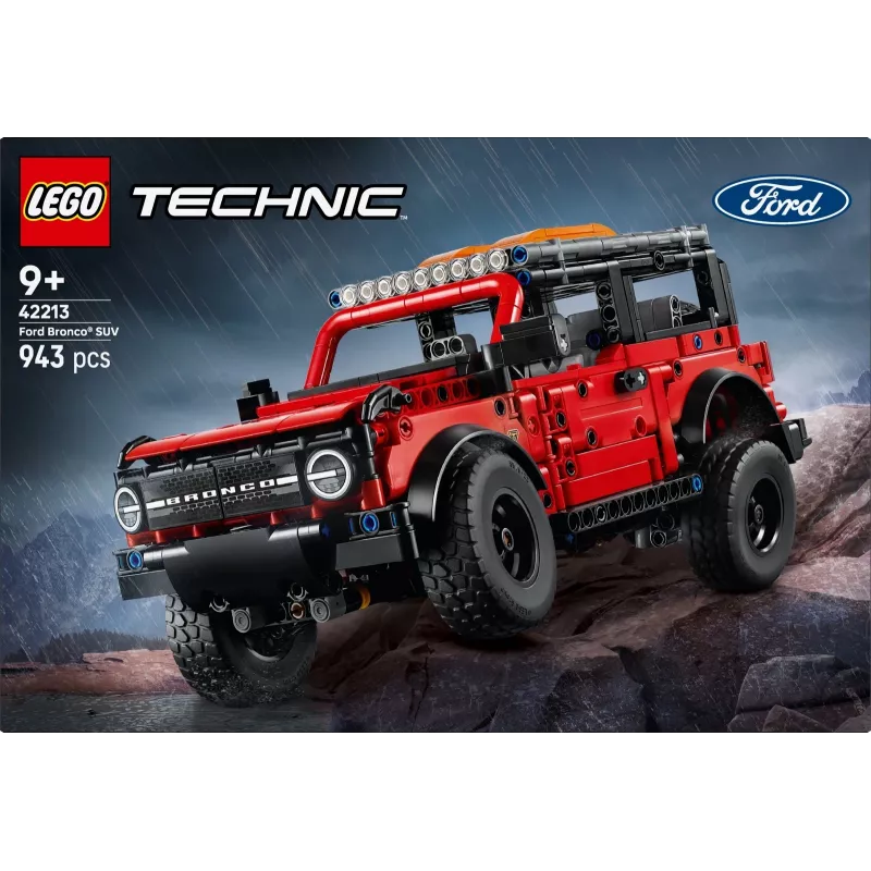 LEGO Technic konstrukciju komplekts Ford Bronco Off-Roader 4x4 modelis 42213 — 943 detaļas, vecums 9+