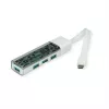 ROLINE mobils USB 3.2 Gen 1 centrmezgls, 4 porti, A+C savienojuma kabelis