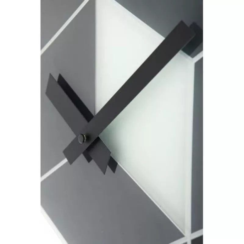 NeXtime klok 8171 Cubic, 43.5x37 cm, pie sienas stiprināms, Melns/ Balts/ Pelēks