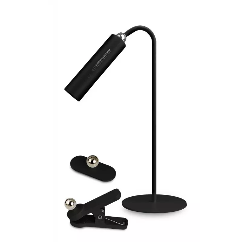 Esperanza ELD118K LED galda lampa 3in1 Melna