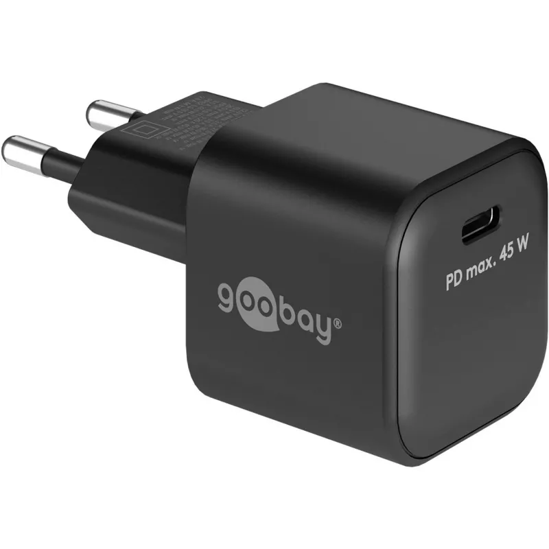 Goobay lādētājs 65331 Iekštelpu maiņstrāvas ātrā uzlāde Melns USB Type-C